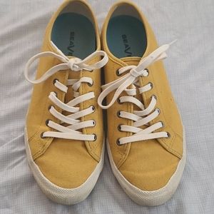 Womens Monterey style casual sneakers in Goldenrod. Sold out online!